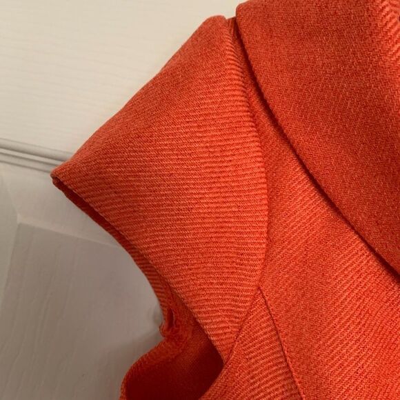 Vintage 70’s 80’s Orange Cap Sleeve Karin Stevens Petites Sheath Dress - Picture 5 of 12